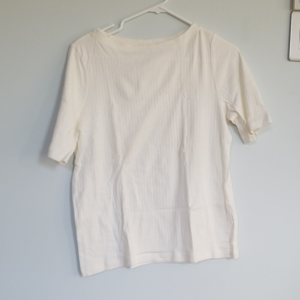 Boat neck white tshirt